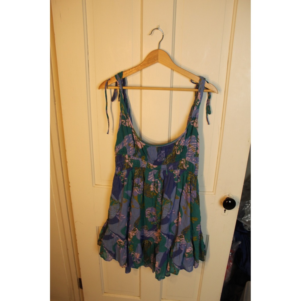 Free People Blue & Green Floral Mini Dress - Picture 2 of 6